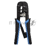 Инструмент ExeGate EX293156RUS EX-T568R для обжима RJ-45, RJ-11/12 для круглого кабеля с храповым механизмом