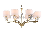 Люстра Ambrella light LH71133/8 BS/WH латунь/белый E14/8 max 40W D840*880