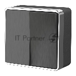 Выключатель двухклавишный Gallant (графит рифленый) W5020004