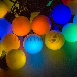 Гирлянда Neon-night "Мультишарики" Ø38 мм, 10 м, черный ПВХ, 40 диодов, цвет RGb