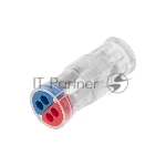 Экспресс-клемма Rexant СМК 2273-2x2R проходная разъемная 2 полюса 2х2-проводная 0,5-2,5 мм² (50 шт/уп)