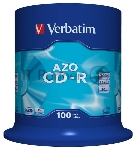 Диск CD-R Verbatim 700Mb 52x 100 шт., DataLife+ Cake Box Pastel Color (43430)