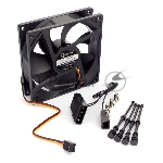 Вентилятор для корпуса Gembird 17608 черный, 92 мм, 2000 об/мин, 22.5 дБ, 3 pin