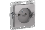 Механизм розетки 1-м СП AtlasDesign без заземл. 16А алюм. SchE ATN000341