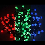 Гирлянда Neon-night "Мультишарики" Ø23 мм, 10 м, черный ПВХ, 80 диодов, цвет RGb