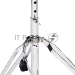 Стул для барабанщика STAGG DT-32 CR высота 50-63 см, 5 ступеней, диаметр сиденья 320 мм, стальная ось с резьбой и фиксатором, максимальная статичная нагрузка 150 кг, вес 3,1 кг, покрытие черный винил, отделка хром