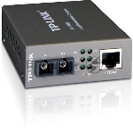 Медиаконвертер TP-Link SMB MC100CM 10/100Mbps RJ45 to 100Mbps multi-mode SC fiber Converter, Full-duplex,up to 2Km, switching power adapter, chassis mountable, вид 3