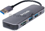 USB-концентратор D-Link DUB-1325/A1A, USB 3.0, USB 3.0/USB Type-C, SD/microSD, адаптер/USB