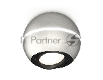 Светильник Ambrella Light XS1103010 SSL/PBK серебро песок/черный полированный MR16 GU5.3 LED 3W 4200K (C1103, N7002)