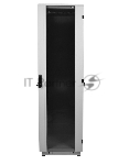 Шкаф телекоммуникационный напольный 42U (800x800) дверь стекло, цвет черный