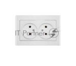 Розетка 2-м СП Бриллиант 16А IP20 без заземл. бел. Universal 7947519