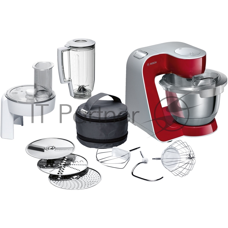 Кухонный комбайн Bosch MUM58720 1000Вт красный/серебристый