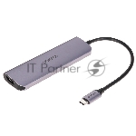 USB-концентратор UGREEN CM136-80132, USB Type-C, USB 3.0/HDMI/USB Type-C PD/AUX (3.5мм), USB