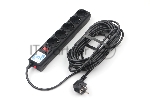 Сетевой фильтр Powercube SPG5-10M 10 м, 5 розеток, черный, коробка