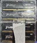 (Поврежденная упаковка, работает) Оперативная память Kingston 16GB DDR4 2666MHz (4*4Gb) DIMM CL16 FURY Beast Black