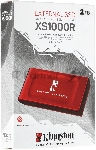 Внешний SSD Kingston XS1000, 2TB, USB 3.2 Gen 2 Type-C, R/W 1050/1000, красный, вид 7