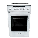 Плита электрическая De Luxe 506004.13ЭС белый, конфорок 4 электрических (стеклокерамика), духовка 60 л, 50 см x 87 см x 60 см
