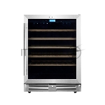 Винный шкаф встраиваемый Cellar Private CP051-1T серебристый, 136 л, 1 отсек, 51 бут.