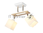 Светильник Ambrella light TR9501/2 WH/FGD/FR белый/золото/белый матовый E27/2 max 40W 510*100*270