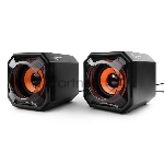 Акустич. система 2.0 Gembird SPK-405, пассив. излучатели, черный, 5 Вт, рег. громкости USB-питание					