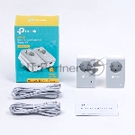 Сетевой адаптер TP-Link TL-PA4010PKIT AV600 Powerline Adapter with AC Pass Through Starter Kit, Ultra Compact Size, 500Mbps Powerline Datarate, 10/100Mbps Fast Ethernet, HomePlug AV, Green Powerline, Plug and Play, вид 4