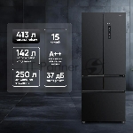 Холодильник Tesler RFD-427BI графит глянцевый двухкамерный 250/142л морозилка сбоку, No Frost, Side by Side, вид 17