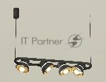 Светильник Ambrella light XB9164081/4 SBK/PYG/CL черный песок/золото желтое полированное/прозрачный GX53 (С9164, N8145)
