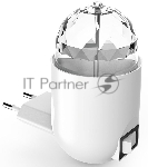 Светильник розеточный 3W 220-240V белый с фиксированной проекцией "диско" LED
