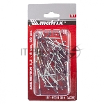 Заклепки 3,2 х 8 мм RAL 3005 (красное вино), 50 шт. Matrix