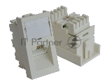 Вставка RJ-45 UTP Cat.5E, 22.5x45 мм угловая, с маркировкой, белая