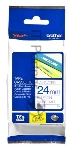 Картридж Brother TZ-E253 24 мм, 8 м, синий шрифт, белый фон, для BROTHER P-Touch