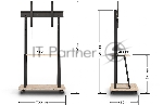 Стойка для телевизора Holder PR-108 серый/сланец 32"-65" макс.40кг напольный мобильный, вид 11
