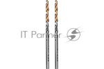 Сверло спиральное по металлу Denzel 3,2 x 65мм, Р6М5, Golden Tip, многогранная заточка, 2 шт.