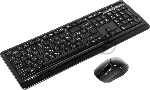 Комплект клавиатура+мышь A4Tech FStyler FG1012 беспроводной, USB, 1200 DPI, черный