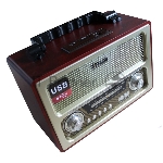 БЗРП РП-312 USB, SD, microSD, стереозвук(Диапазон УКВ 64-108 Мгц/СВ-530-1600Кгц/КВ-5,6-18,3 Мгц, USB, функция записи, слот под SDкарту, МР3, 6В/220В, стереозвук, размер 275х130х185 мм.)