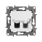 Розетка компьютерная ETIKA RJ11+RJ45 кат. 5 UTP, белый ETIKA Розетка RJ11+RJ45 кат. 5 UTP, белый, вид 4