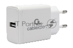 Зарядное устройство Cablexpert MP3A-PC-67, 10.5Вт, 2.1А, 1хUSB, белый, коробка