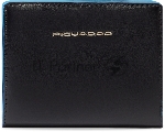 Кошелек женский Piquadro Blue Square PD6660B2R/N черный натур.кожа