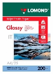 Фотобумага Lomond односторонная глянцевая, 200г/м2,A4 (21X29,7)/25л. для струйной печати