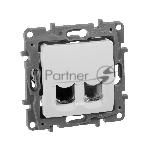 Розетка компьютерная ETIKA RJ11+RJ45 кат. 5 UTP, белый ETIKA Розетка RJ11+RJ45 кат. 5 UTP, белый, вид 5