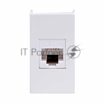 Розетка компьютерная DKC Viva 45058 RJ-45 кат.6, неэкранированная, 8P8C, Hyperline, Dual IDC, белая, 1 модуль