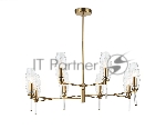 Люстра Ambrella light LH55202/8 BS/CL латунь/прозрачный E14*8 max 40W D800*520