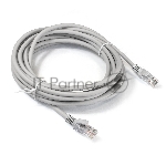 Патч-корд ExeGate EX286385RUS UTP-RJ45-RJ45-5e-5M-LSZH-GY, UTP, cat.5e, LSZH, 5м, серый