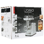 Мясорубка электрическая CASO FW 2000 серебристый, 2000 Вт, 2.5 кг/мин, реверс, защита от перегрузки, насадки - 5, вид 6