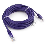 Патч-корд UTP Cablexpert cat.5e, 5м, литой, многожильный, фиолетовый