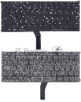 Клавиатура для ноутбука MacBook A1369 2011+ черная с подсветкой, плоский ENTER