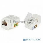 Вставка Keystone Jack KJNE-8P8C-C5e-90-SH-F-WH RJ-45(8P8C),кат.5e,экран.,110 IDC,зад.с пом.NE-TOOL,белая  46659  Hyperline