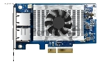 Сетевая карта QNAP QXG-10G2T-X710 LAN Expansion Card, PCIe Gen 3, Two 10GbE (10G/5G/2.5G/1G/100M)) Ports with SR-IOV and iSCSI, Block-based, Supports Multiple Virtual Disk Modes