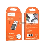 Переходник USB2.0 OTG Hoco, AM/Type-C(F), UA17, черный, коробка