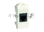 Розетка телефонная DKC Brava 76120B RJ12, 6P6C, 1 мод. белая